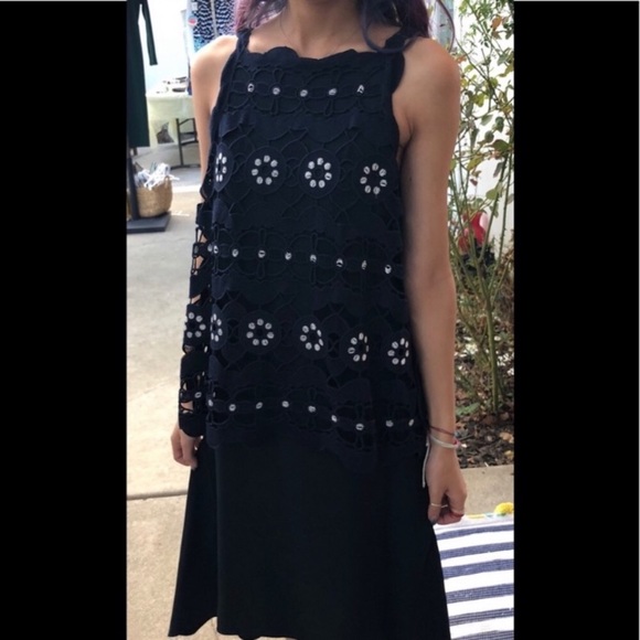 ✨ NWOT CHLOE navy guipure dress - Picture 4 of 13